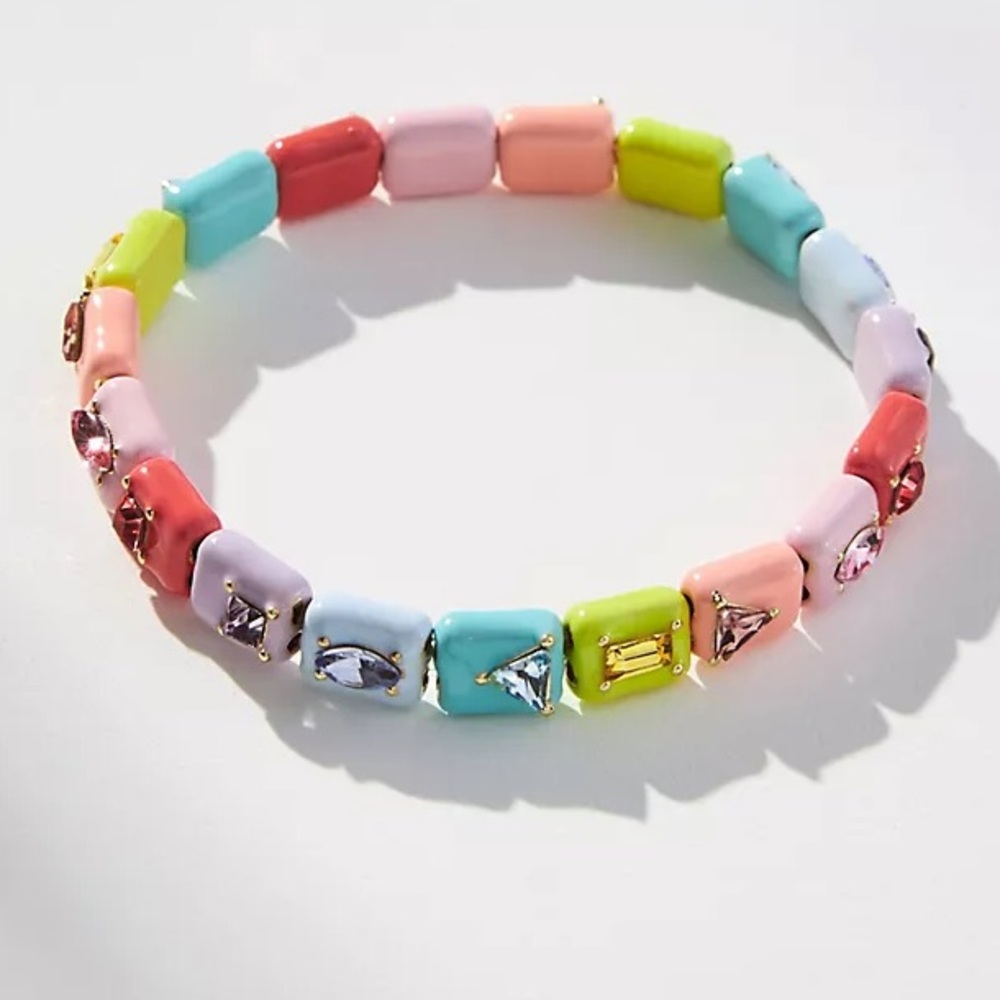 BaubleBar Shereen Multicolor Stretch Bracelet New